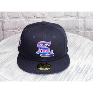 New Era 59Fifty San Diego Padres SD Logo Filled Graphics Fitted Hat Sz 7 1/8